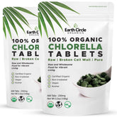 Earth Circle Organics Chlorella Tablets 250mg front view