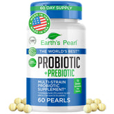 Earth's Pearl Probiotics & Prebiotics 60 capsules front view