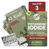 EarthNutri KI-Radi Potassium Iodine Tablets front view packaging