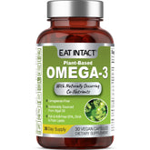 EAT INTACT Plant-Based Omega-3 Algal Oil 30 Vegan Capsules front view