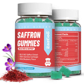 EAZGOO Saffron Gummies front view with packaging