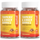 EAZGOO Turmeric Ginger Gummies front view with packaging