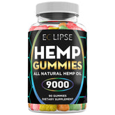 Eclipse Hemp Omega 3-6-9 Gummies front view with assorted flavours