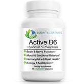 EcoIntegratives B6 (Pyridoxal Phosphate) 33.8mg 90 Capsules front view