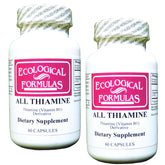 Ecological Formulas Vitamin B1 All Thiamine 50 mg 120 Capsules front view