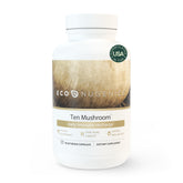 EcoNugenics Ten Mushroom Supplement front view with 60 capsules