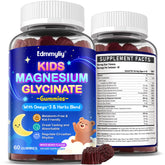 Edmmyliy Kids Magnesium Gummies bottle front view with berry flavour
