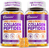 ELLAMENTZ Marine Collagen Gummies front view with packaging