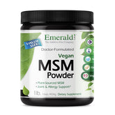 EMERALD LABS MSM Powder front view with label
