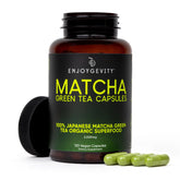 EnjoyGevity Matcha Green Tea Capsules front view packaging