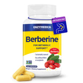 Enzymedica Berberine HCl Supplement 90 capsules front view