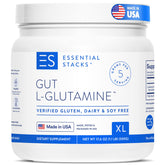 Essential Stacks L-Glutamine Powder 499g front view