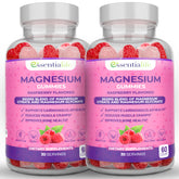 Essentialife Magnesium Gummies front view with packaging