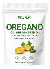 ESUNM Oil of Oregano Softgels 300 count front view