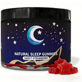 Eudaimona Strawberry Sleep Gummies bottle front view