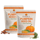Everly Pumpkin Seed Oil Softgels front view with packaging
