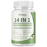 EVERVISION Lutein 14-in-1 Eye Support Supplement front view with packaging