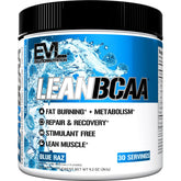 Evlution Lean BCAA Powder 267g front view with packaging