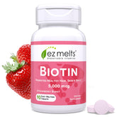 EZ Melts Biotin 5000 mcg supplement front view