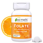 EZ Melts Daily Folate Supplement 32g front view