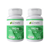 EZ Melts Iron Supplement 18mg front view packaging