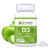 EZ Melts Vitamin D3 5000 IU supplement front view