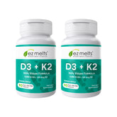 EZ Melts Vitamin D3 + K2 Supplement front view packaging