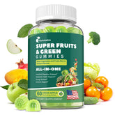 Femmetra Super Greens Gummies front view with packaging