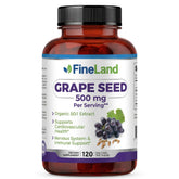 FineLand Grape Seed Extract 500mg 120 Capsules front view