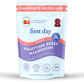 FIRST DAY Magnesium Gummies front view with natural fruit flavours