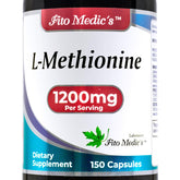 FITO MEDIC'S Methionine 1200mg supplement front view, 150 capsules