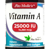 FITO MEDIC'S Vitamin A 25000 IU Softgels front view