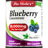 FITOMEDIC'S Blueberry Extract 300mg capsule bottle front view