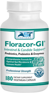 Floracor-GI SEBbiotic-CYC Multi-Enzymes 180 capsules front view