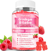 Flyrocer Ginkgo Biloba Gummies front view with packaging