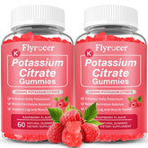 Flyrocer Potassium Citrate Gummies front view with raspberry flavour