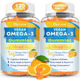Flyrocer Vegan Omega 3 Gummies front view with packaging