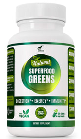 FOLONA Chlorella Superfood Greens 120 capsules bottle front view