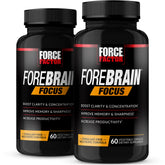 Force Factor Forebrain Focus Brain Supplement front view with label