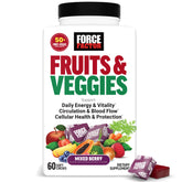 Force Factor Fruits & Veggies Soft Chews 425g front view