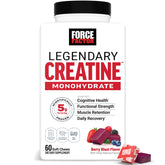 Force Factor Legendary Creatine Soft Chews front view, Berry Blast flavour