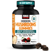 Force Factor Modern Mushrooms Gummies front view with packaging