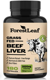ForestLeaf Beef Liver Capsules front view with packaging
