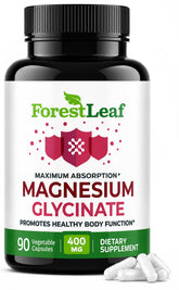 ForestLeaf Magnesium Glycinate 400mg capsules front view