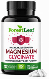 ForestLeaf Magnesium Glycinate Supplement 400mg front view