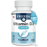 FREEDA Vitamin D3 2000 IU tiny tablet front view