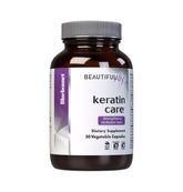 Front view of BlueBonnet Beautiful Ally Keratin Care Capsules bottle