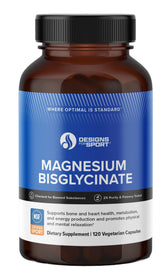 Front view of Designs for Sport Magnesium Bisglycinate Chelate 150mg capsules