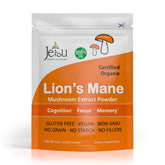 Front view of Jetsu Lion's Mane Mushroom Extract Powder 227g packaging