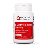 Front view of PROTOCOL FOR LIFE BALANCE 5-Methylfolate 1,000mcg Supplement bottle